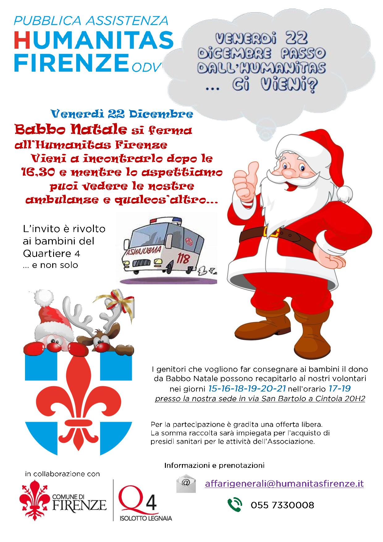 Babbo Natale all’Humanitas Firenze