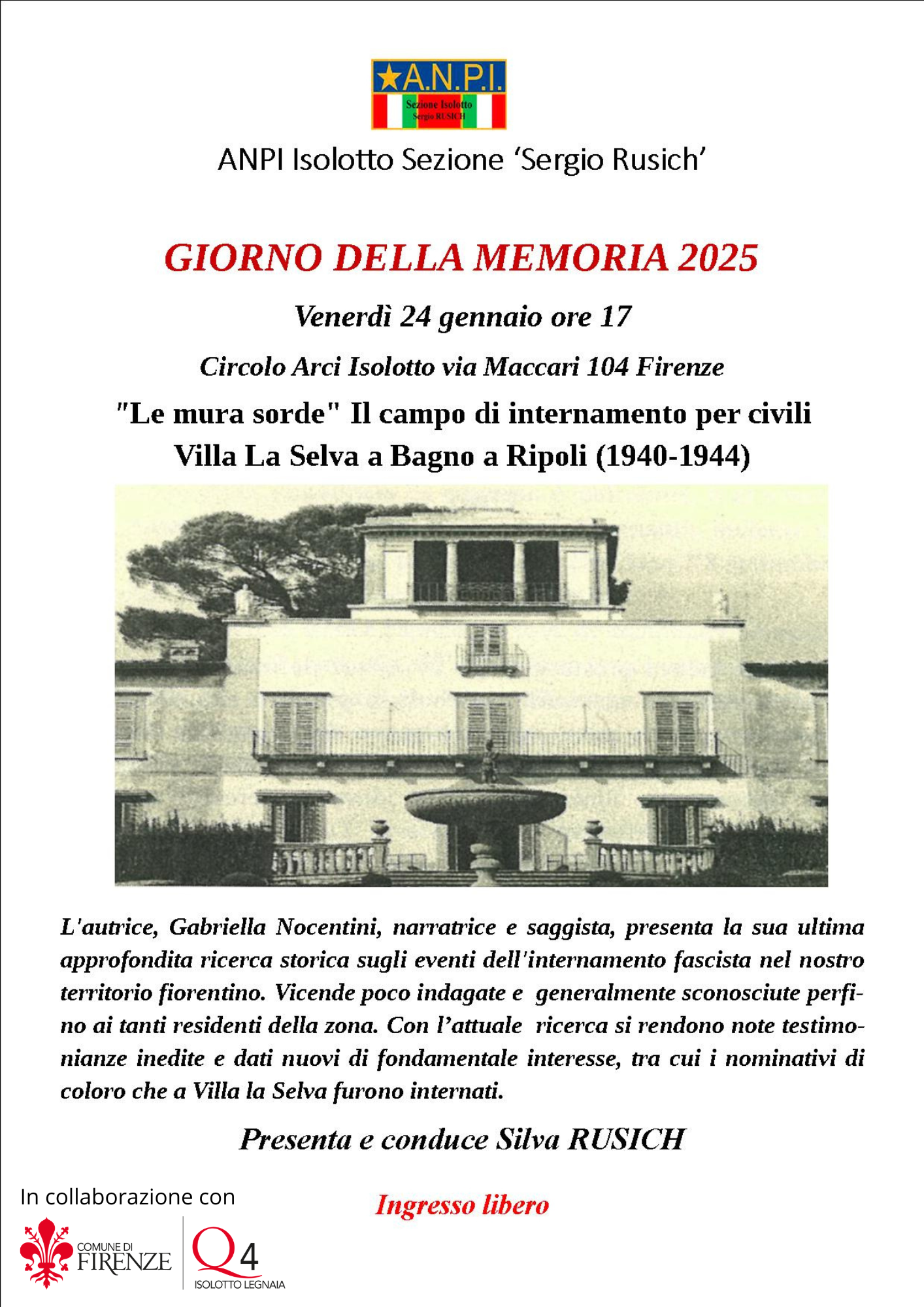 giorno della memoria 2025 locandina descrittiva