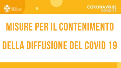 Misure per il contenimento della diffusione del Covid19 Misure per il contenimento della diffusione del Covid19