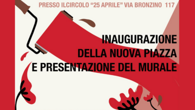Inaugurazione della nuova piazza e presentazione del murale al Circolo “25 Aprile”