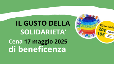 Il gusto della solidarietà”: una cena per costruire un mondo di pace
