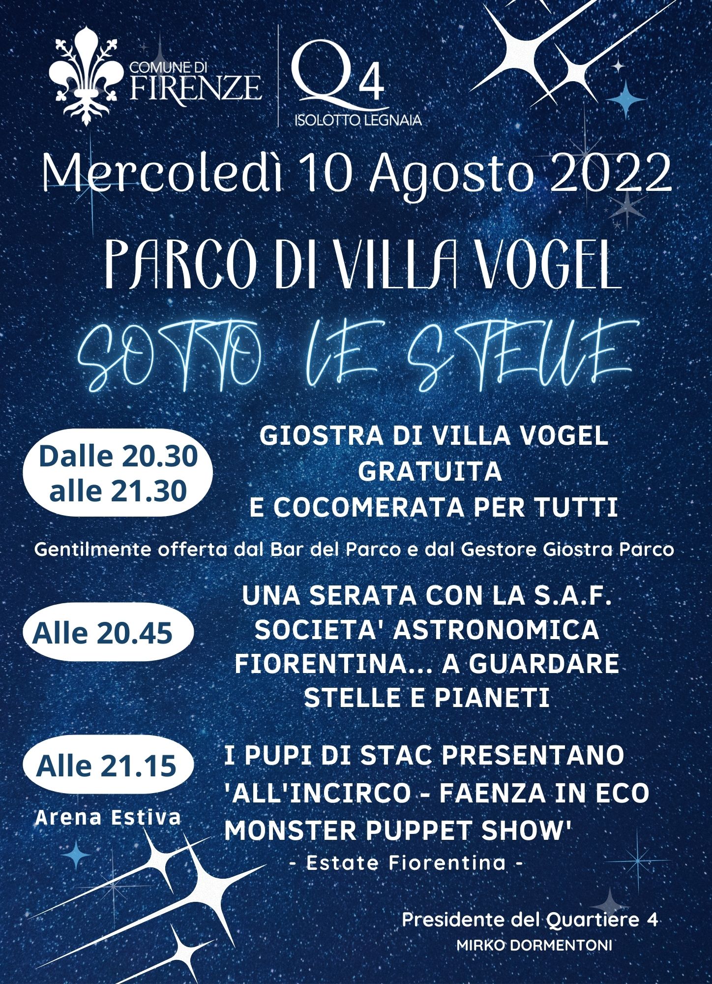 Sotto le Stelle a Villa Vogel