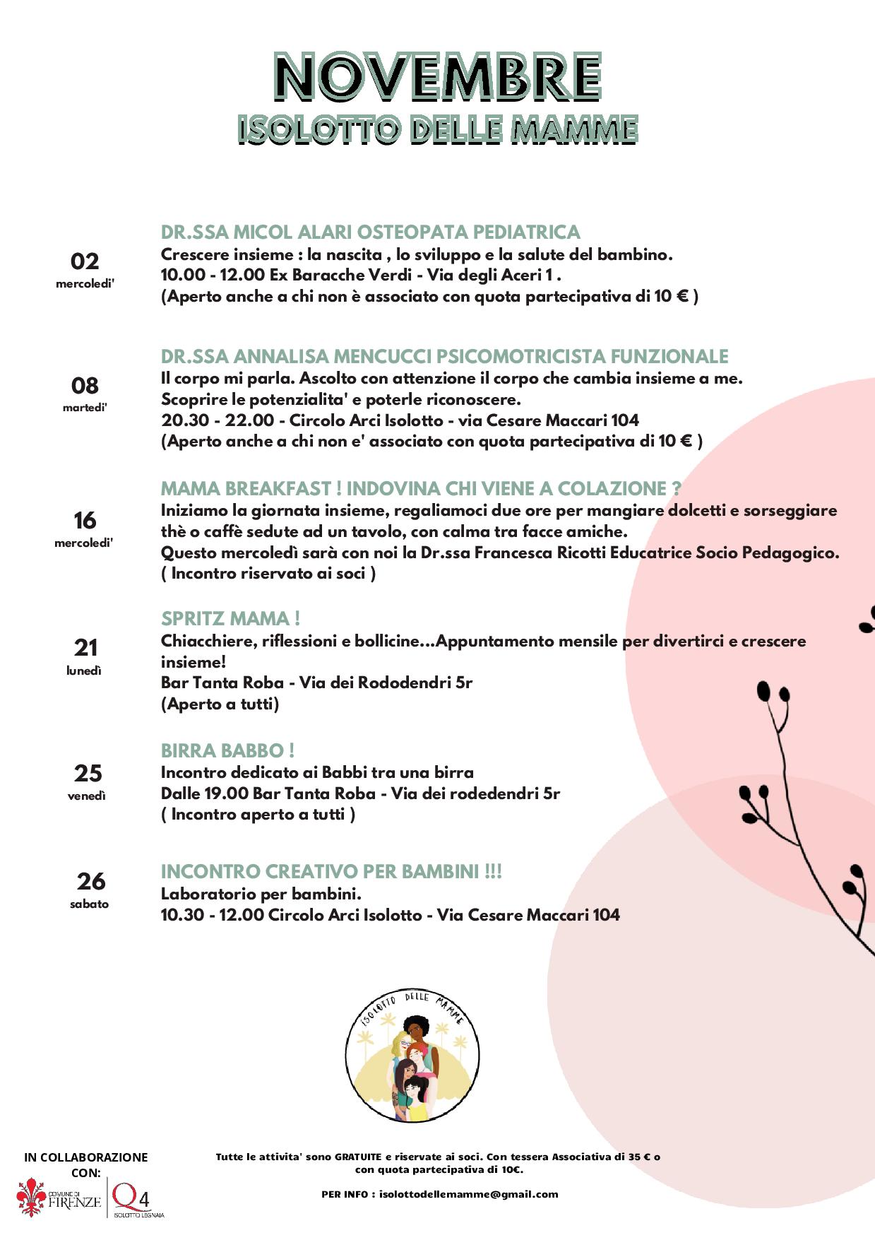 Isolotto delle Mamme Novembre