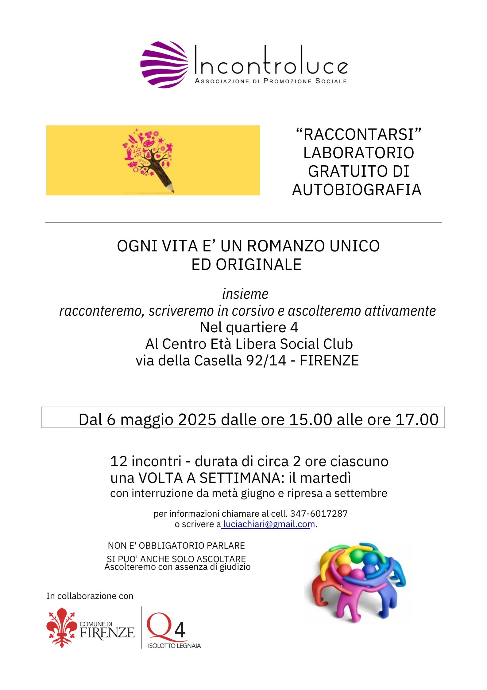 Raccontarsi locandina descrittiva