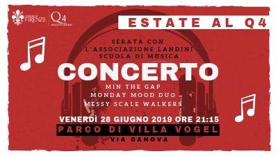 Estate al Q4: il 28 giugno a Villa Vogel concerto della Scuola di Musica Landini 